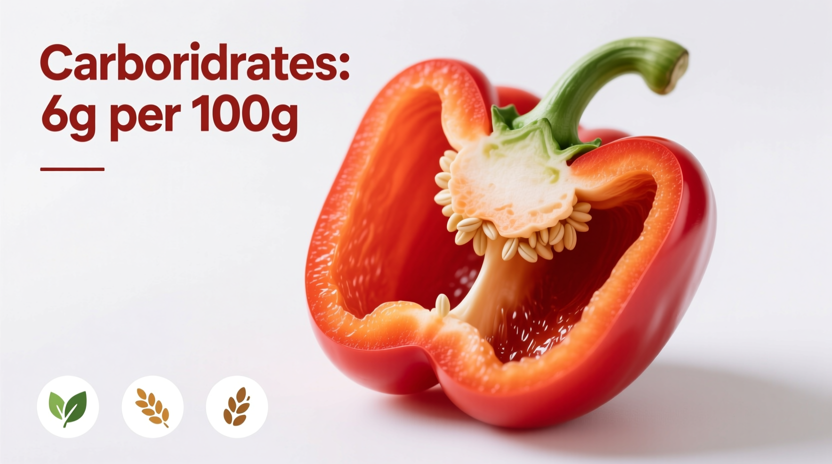 Red Pepper Carbs: 7.2g Total Carbs Per Medium Pepper