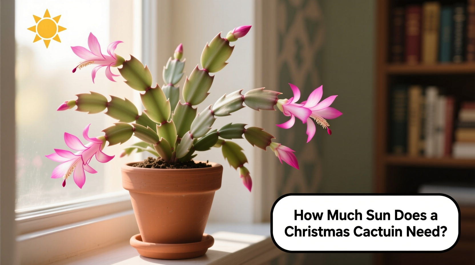 how much sun does a christmas cactus need