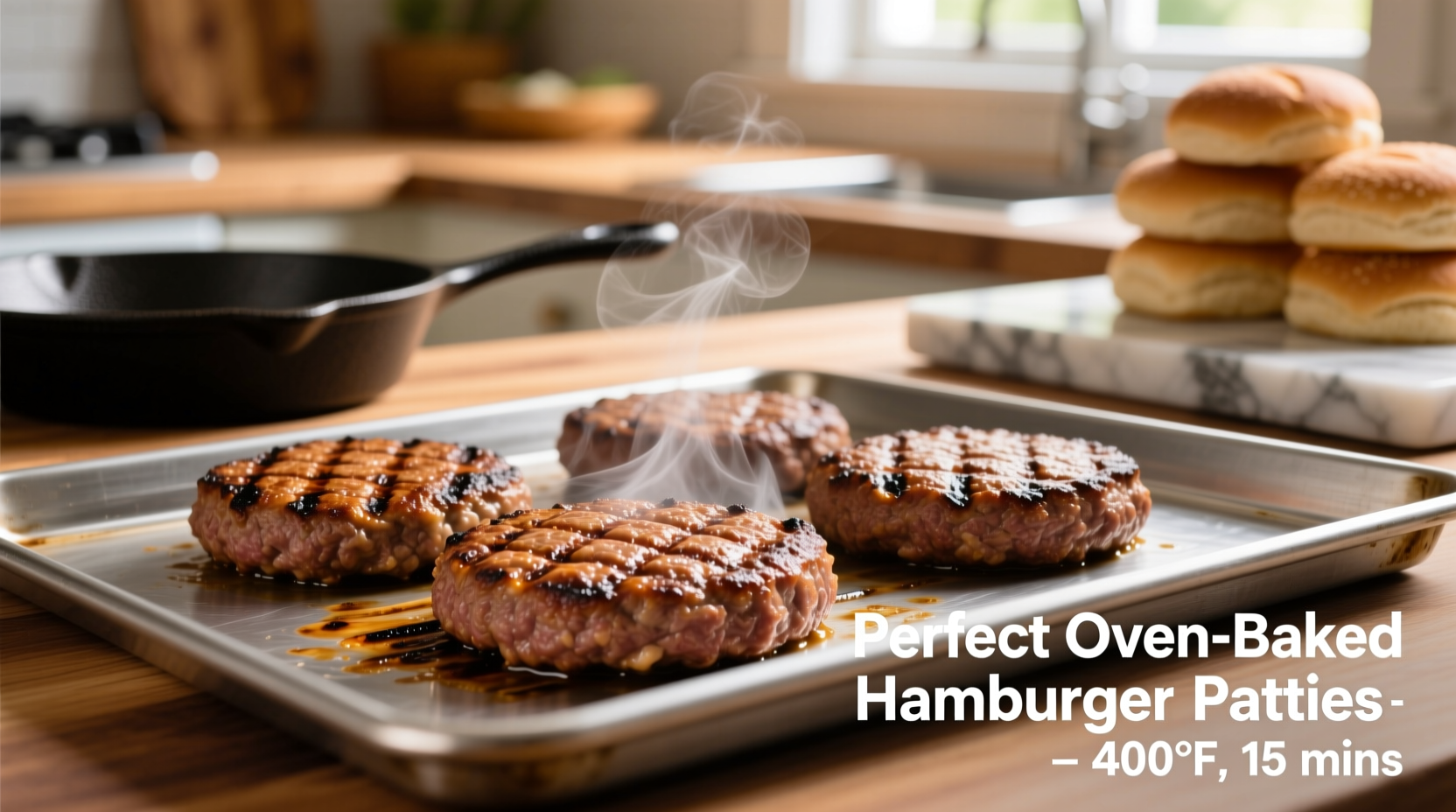 how to cook hamburger patties in the oven