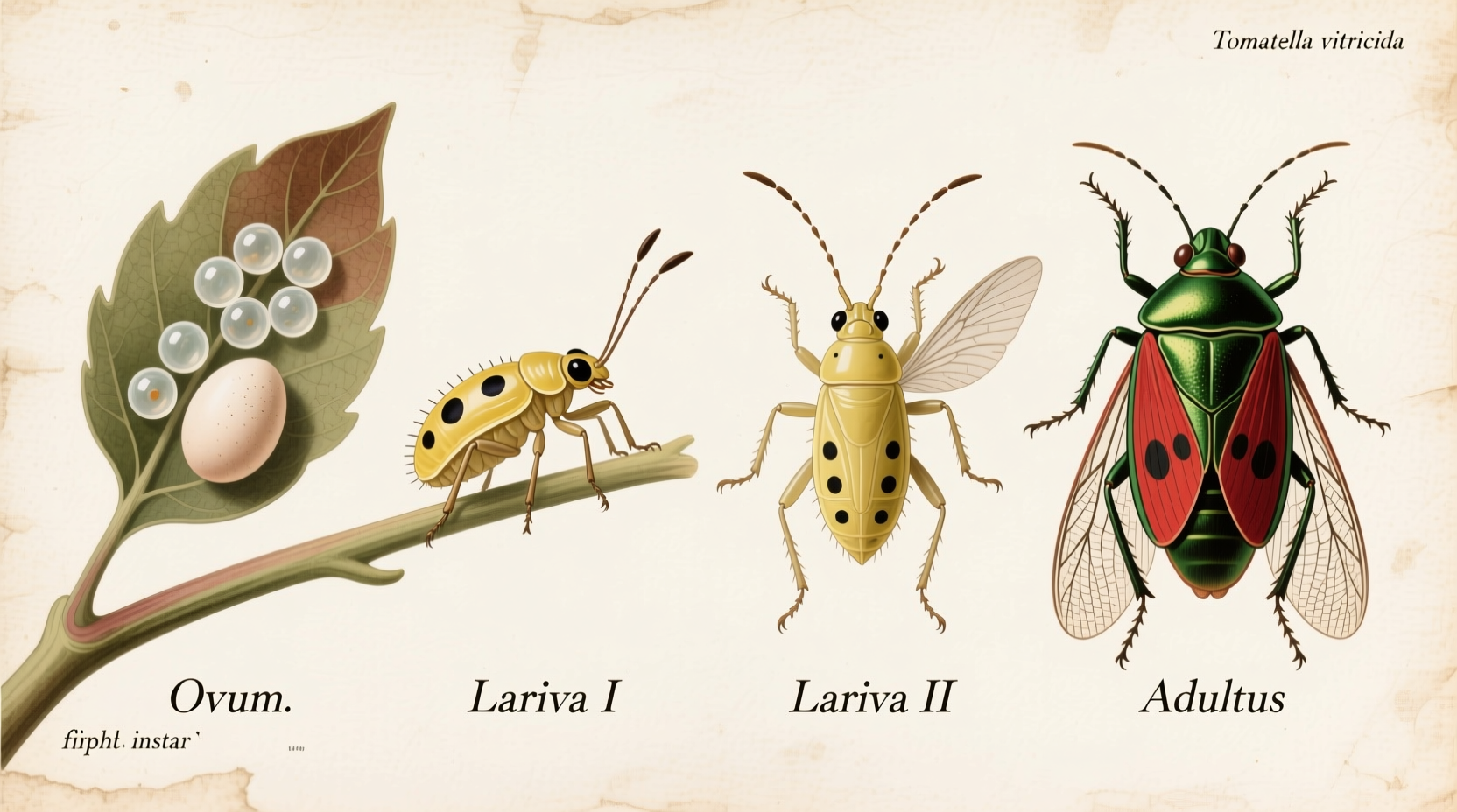 stages of the tomato bug development process