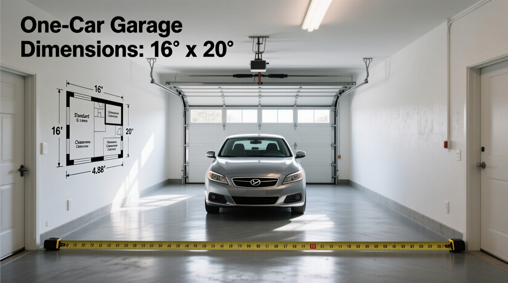 how big is a one car garage