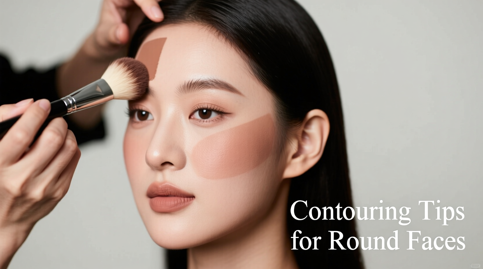 how to contour with bronzer if you have a round face shape