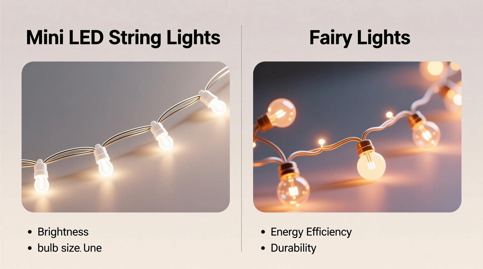 mini led string lights vs fairy lights are they the same thing or is there a difference