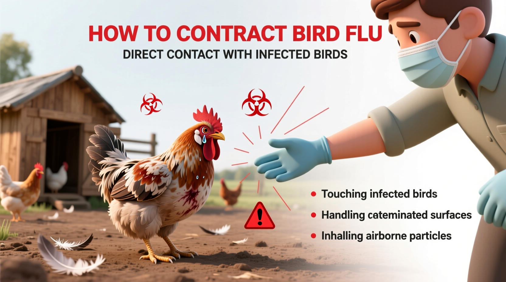 How to Contract Bird Flu: Direct Contact With Infected Birds