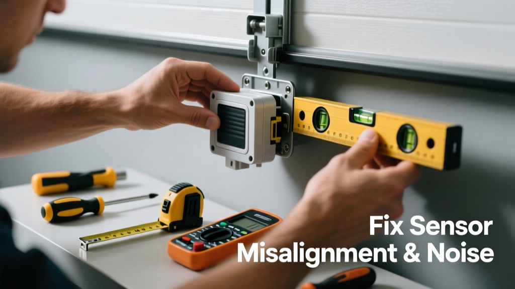 Fix Garage Door Sensor Misalignment and Noise