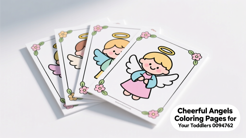 Cheerful Angels Coloring Pages for Your Toddlers: Safety-First Creative Play for Ages 18–36 Months