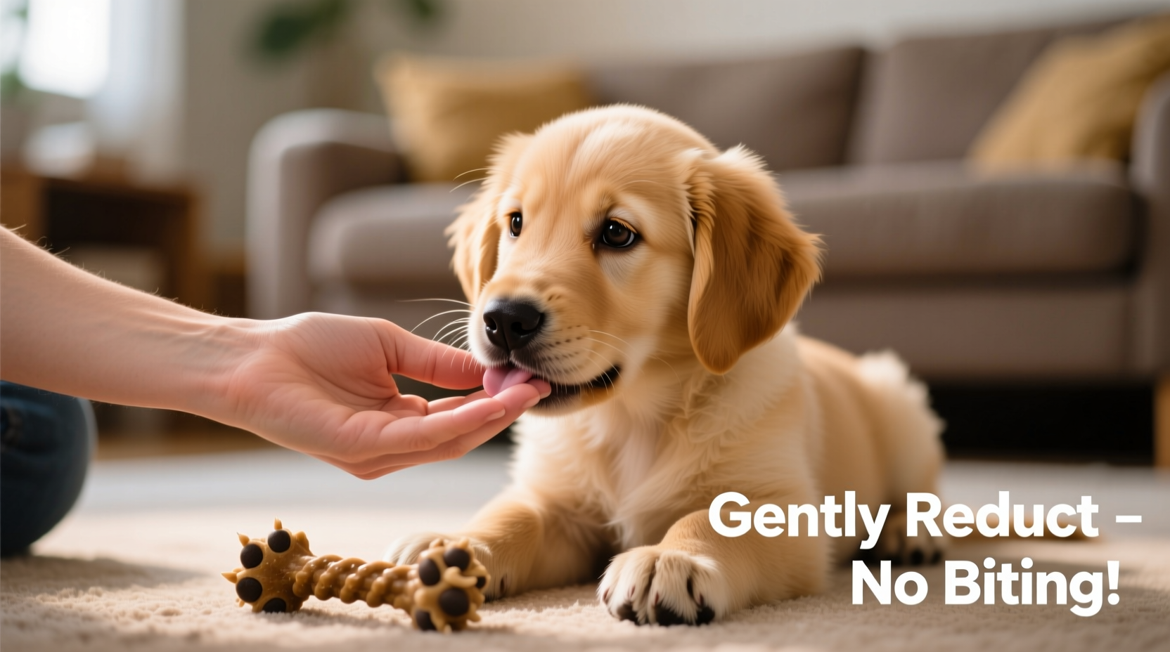how to train your puppy to stop biting hands gently