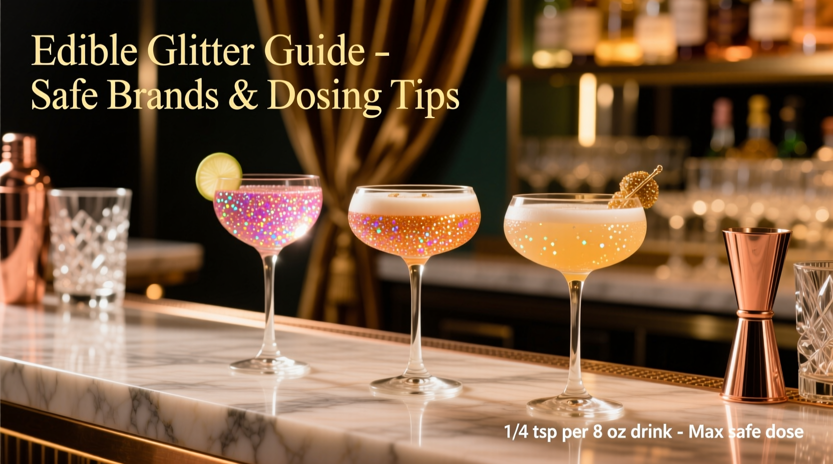 edible glitter in cocktails safe brands and dosing tips