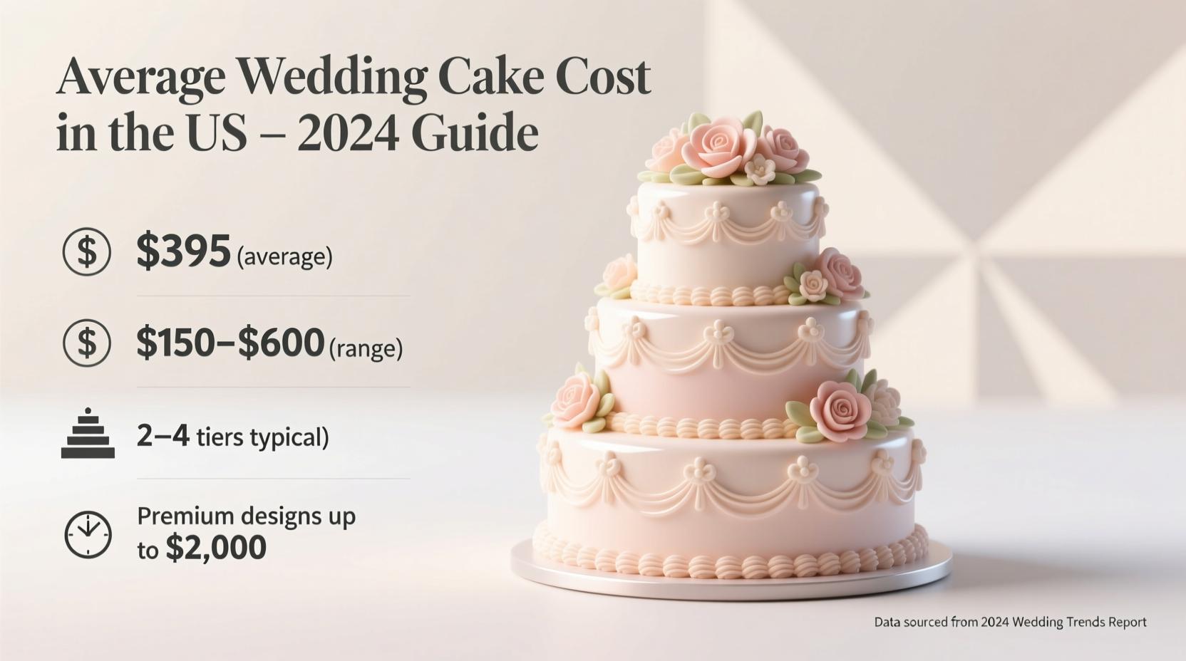 how much is the average wedding cake