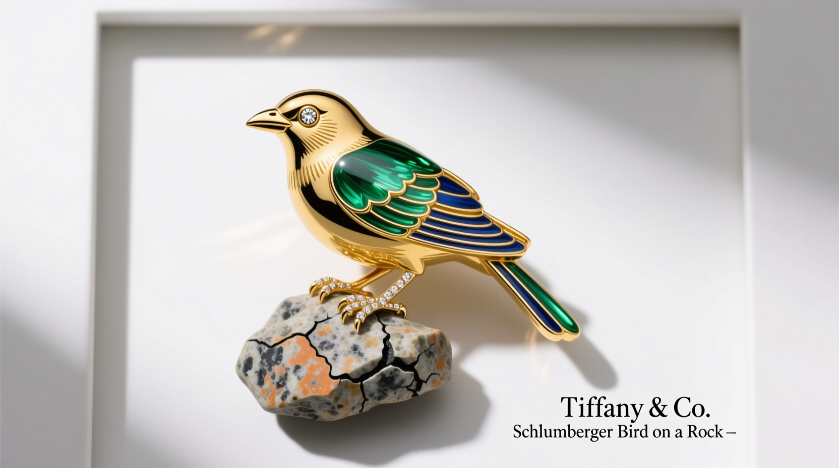 tiffany co schlumberger bird on a rock brooches