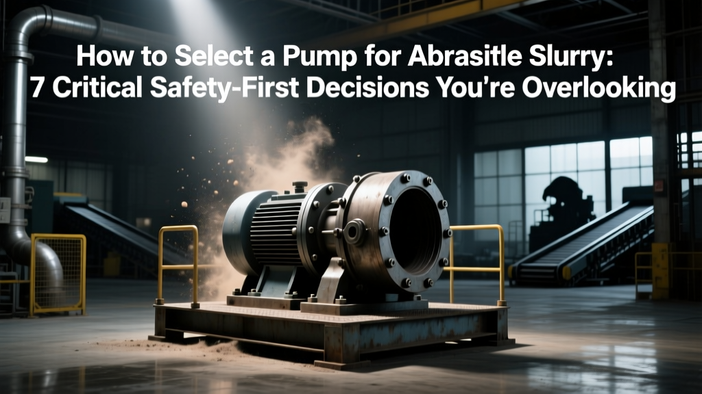 Abrasive Slurry Pump Selection: 7 Safety-Critical Decisions