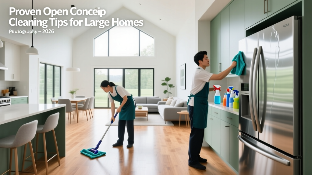 Proven Open Concept Cleaning Tips for Large Homes 2026