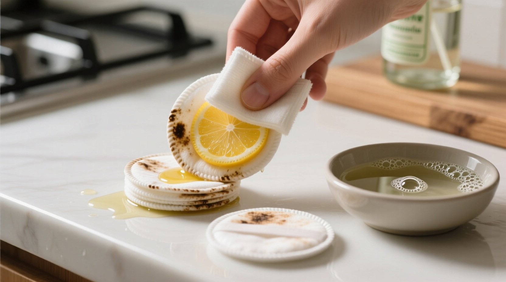 how to clean makeup pads without oily film or stiffness