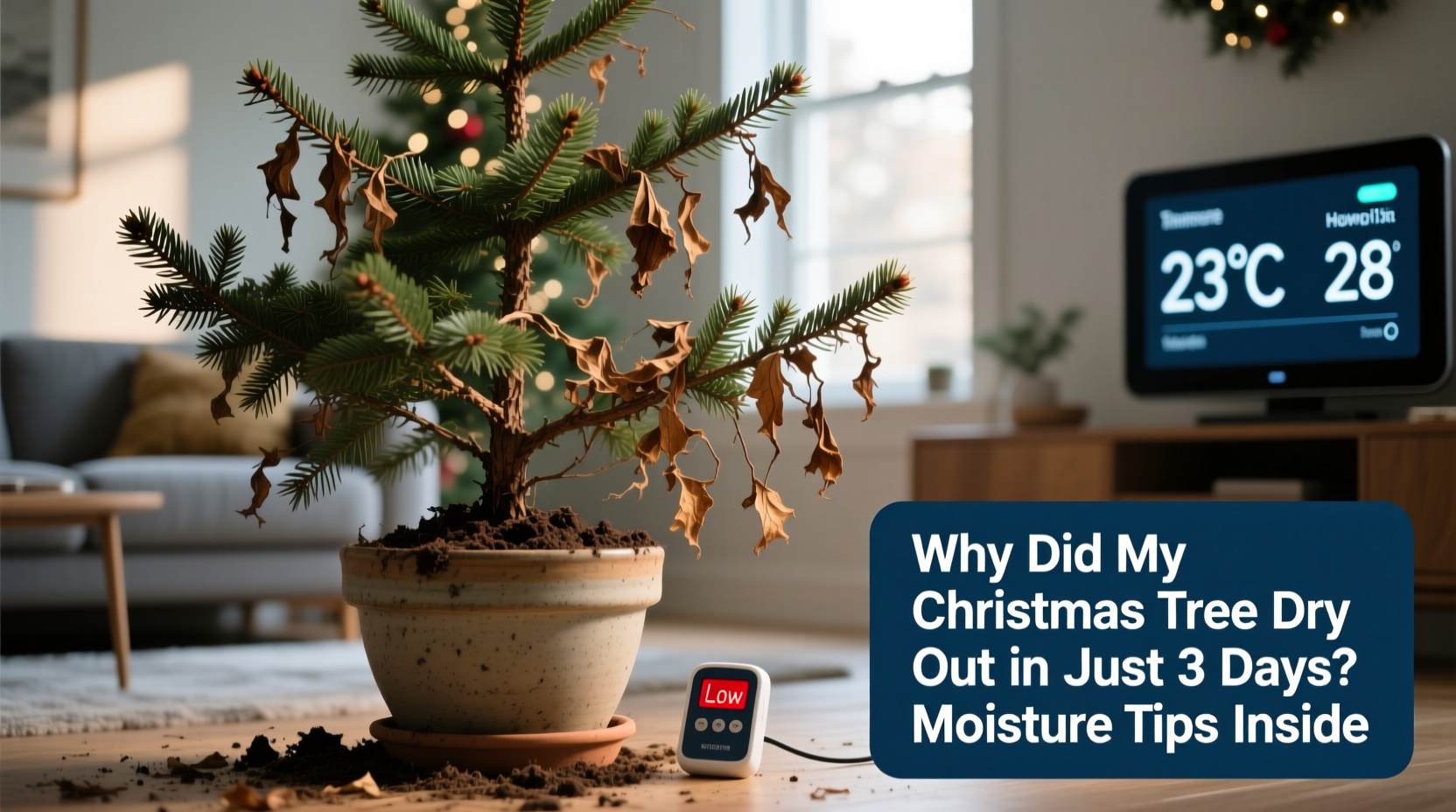 why did my christmas tree dry out in just 3 days moisture tips
