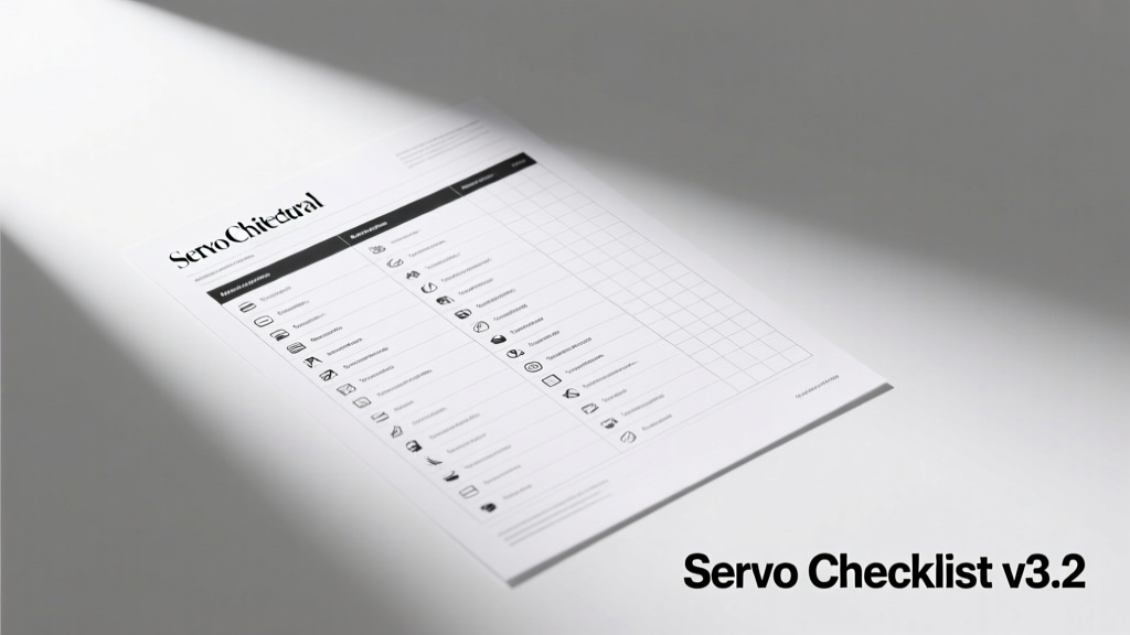 Servo Motor Installation and Commissioning Checklist: A Field-Validated Technical Guide