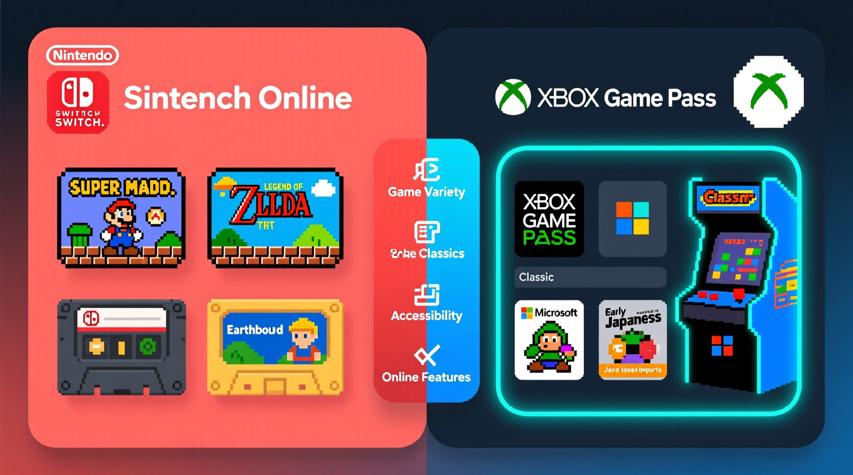 nintendo switch online vs game pass which has better classic games