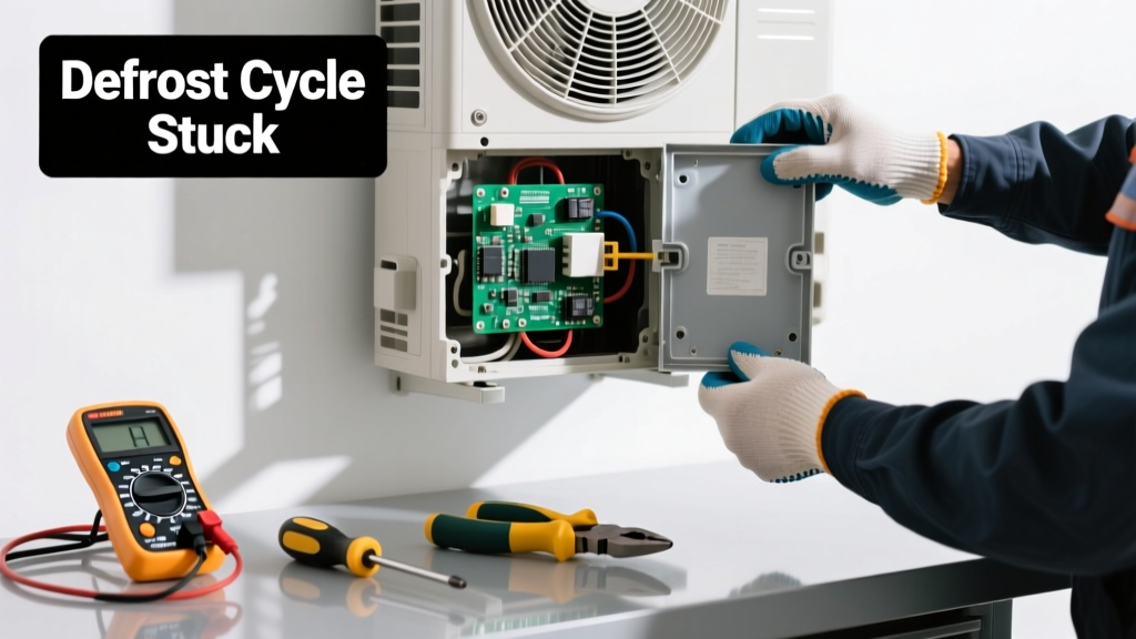 Heat Pump Defrost Cycle Stuck: Replace Faulty Part