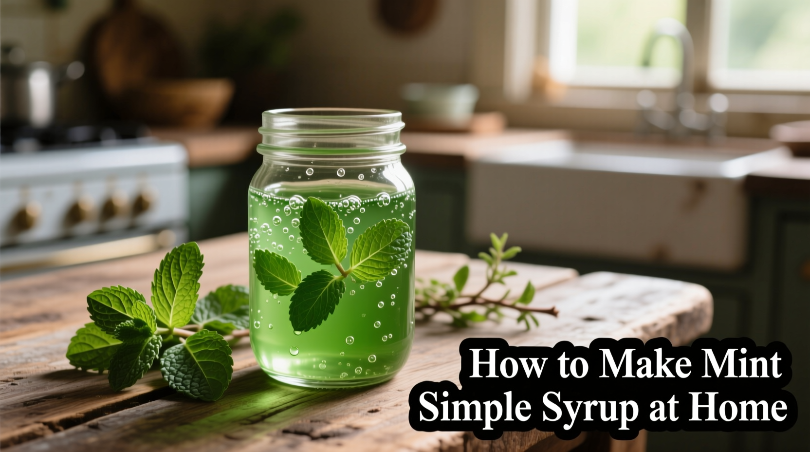5-Minute Mint Simple Syrup Recipe | TheHomeSprouts