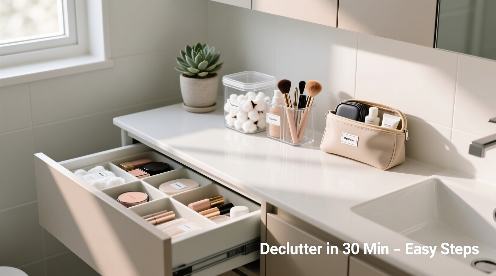 easy ways to declutter your bathroom drawer in under 30 minutes