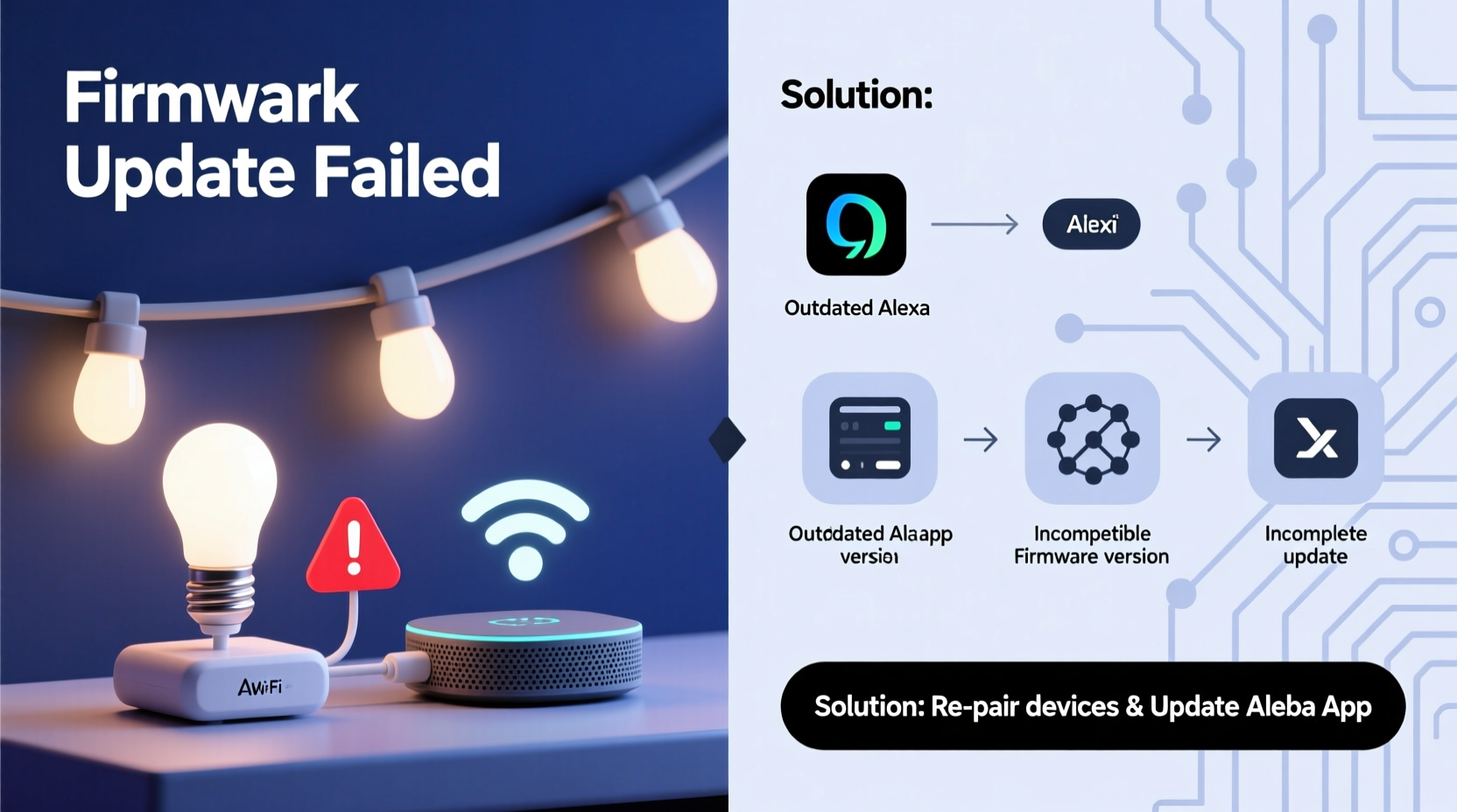 why do my smart christmas lights disconnect from alexa every time i update the firmware