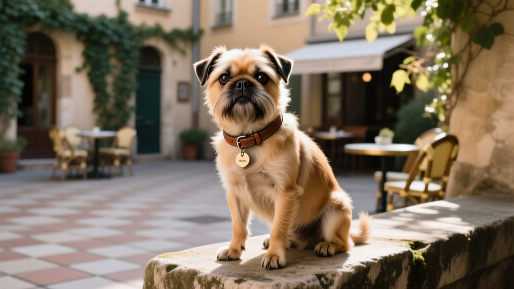 brussels griffon dog sitting on ledge