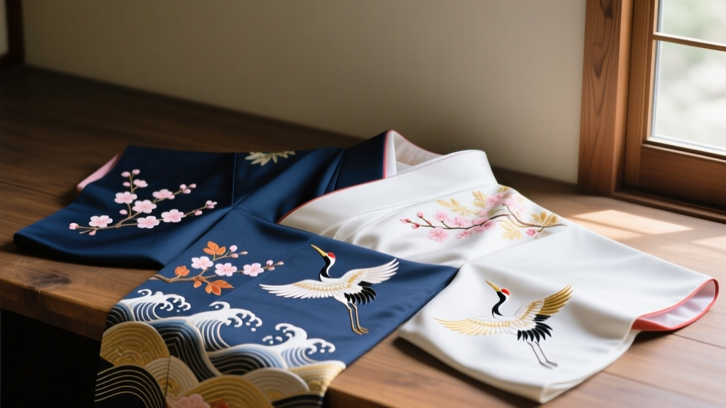 Traditional Japanese Kimono Motifs and Color Symbolism