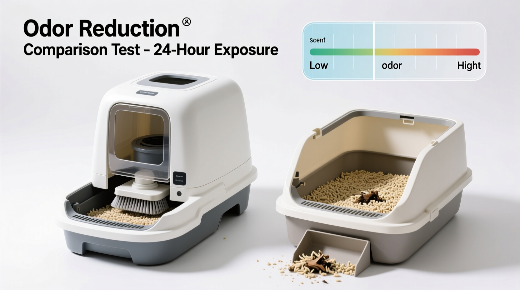 do automatic litter boxes reduce odor better than traditional ones tested