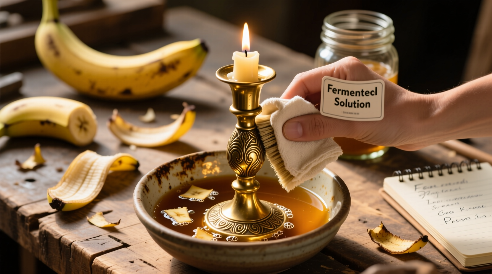 fermented banana peel for brass polishing