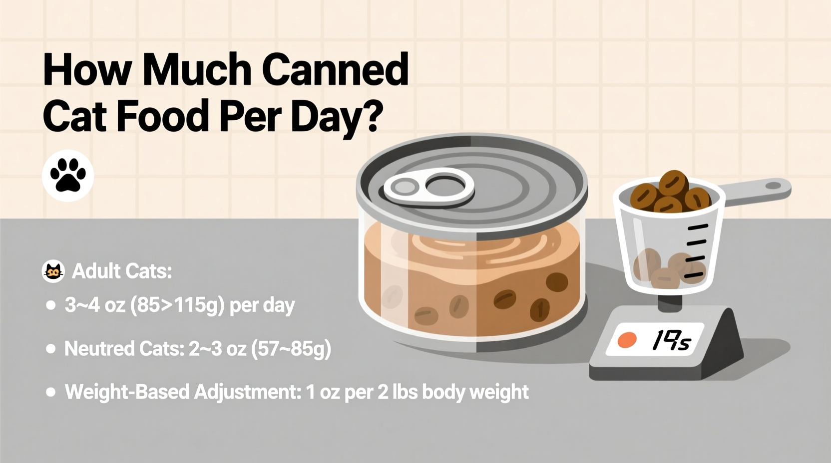 how much canned cat food per day