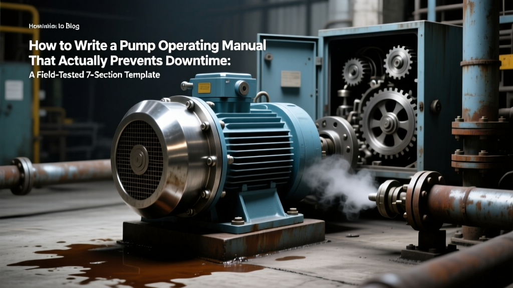 Pump Operating Manual Template: Prevent Downtime