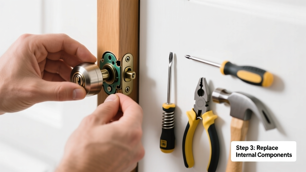 How to Replace a Broken Lock's Faulty Internal Part