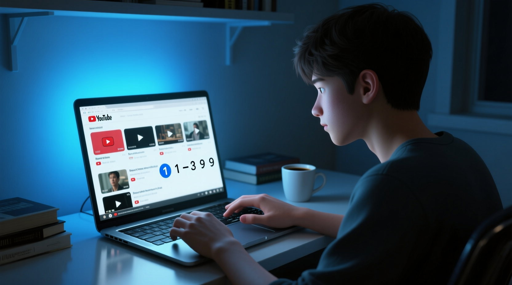 skip through youtube videos with number keys