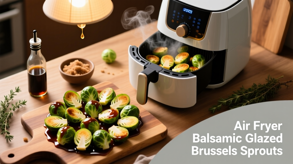 Air Fryer Balsamic Brussels Sprouts (20 Min)