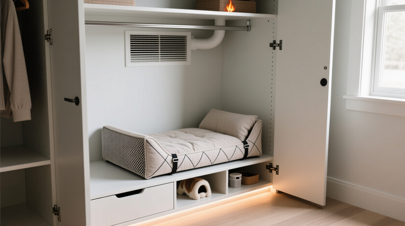 closet organization tips pet bed ventilation safety