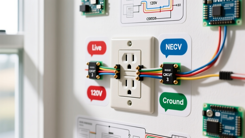 Electrical Outlet Stickers: Safety, Circuit & Voltage Labels