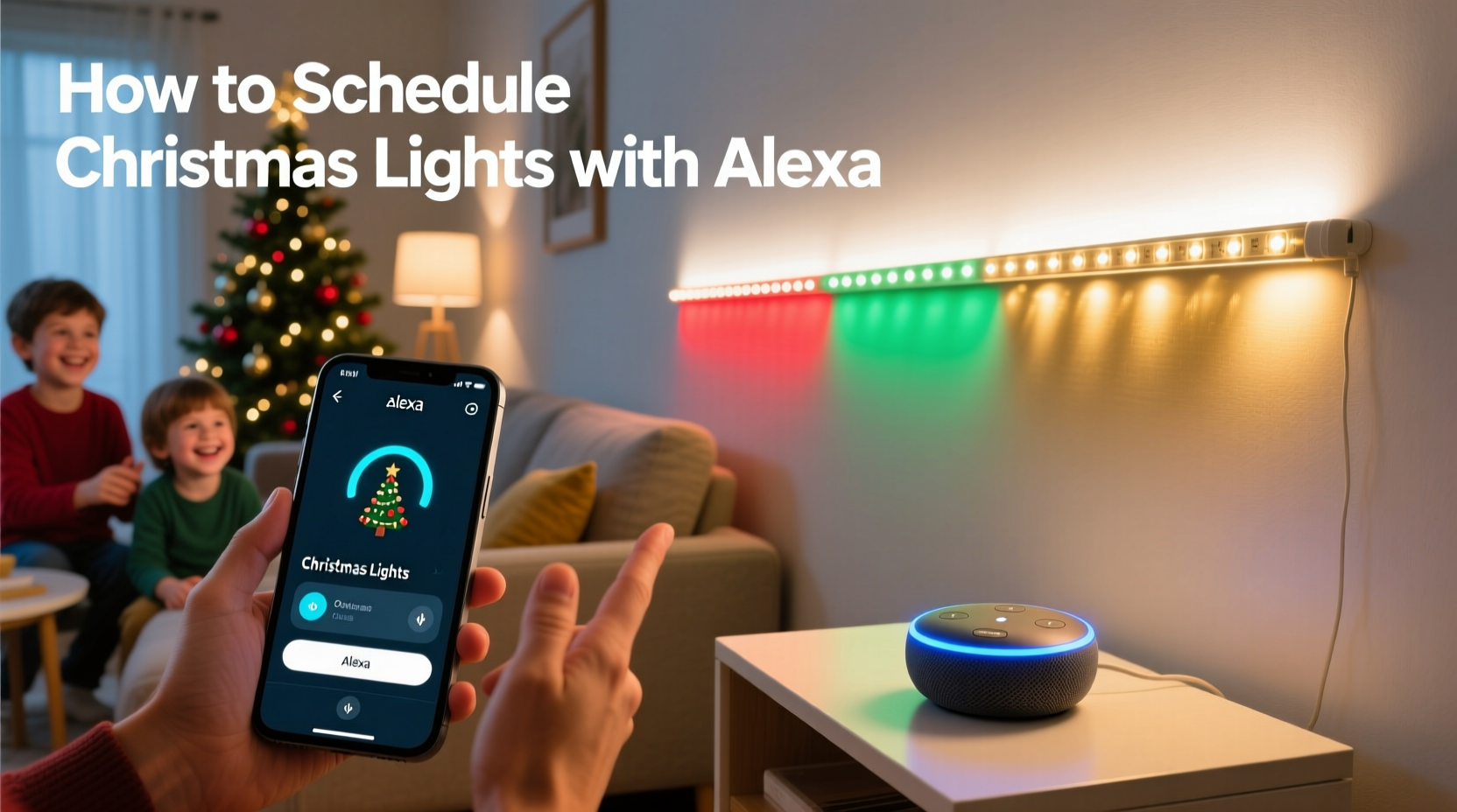 how to use alexa to control your christmas lights schedule and effects