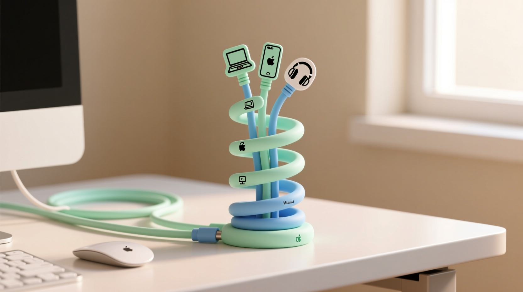 curl your own cords for easy cable management