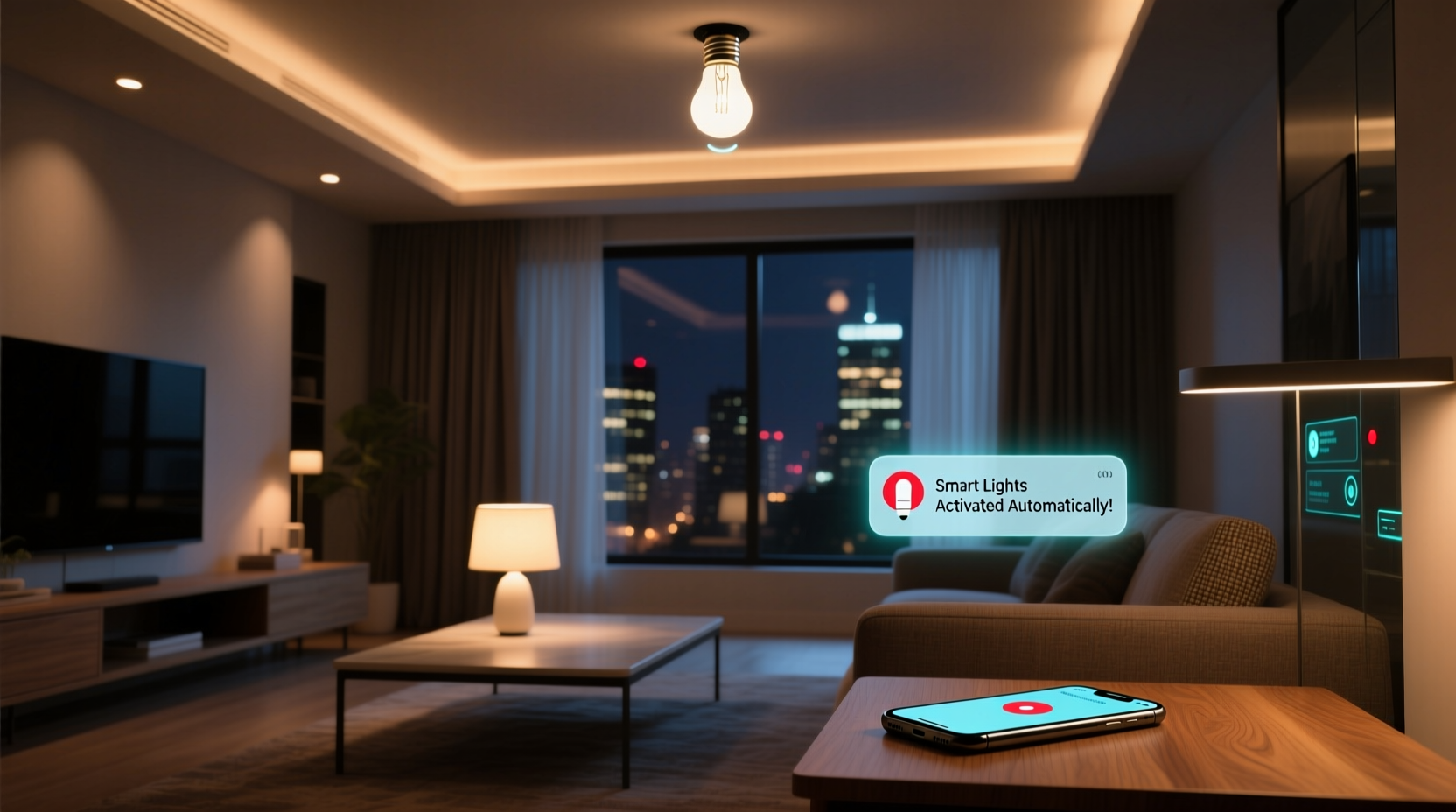 why do my smart lights turn on by themselves at night