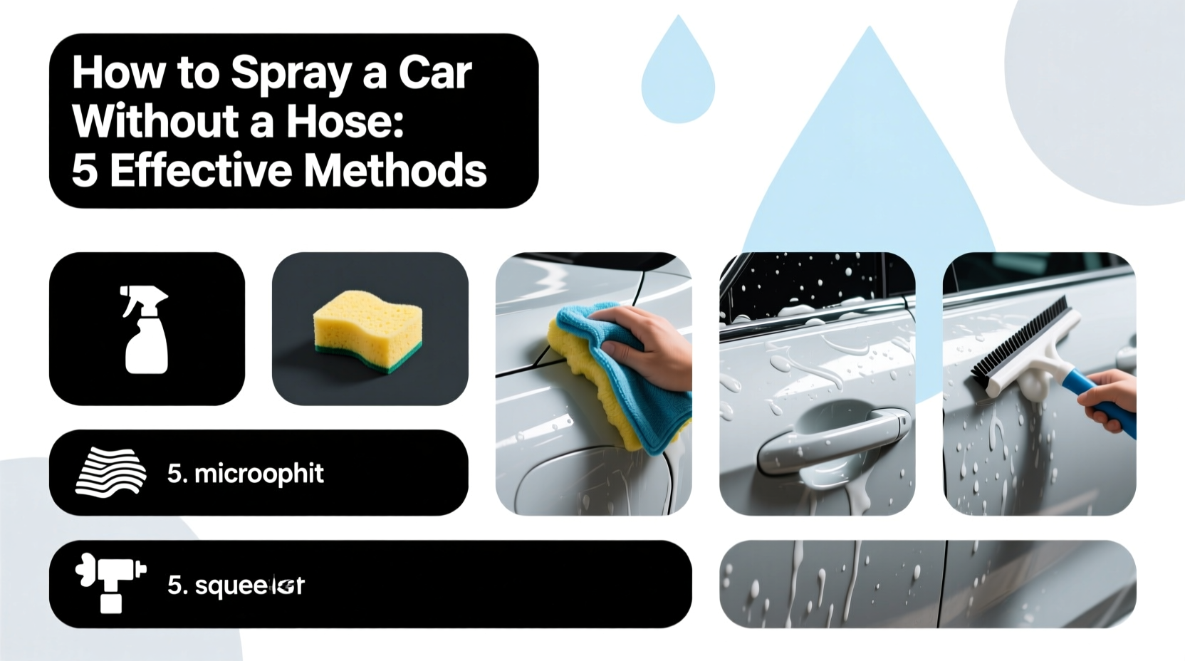 how to spray a car without a hose