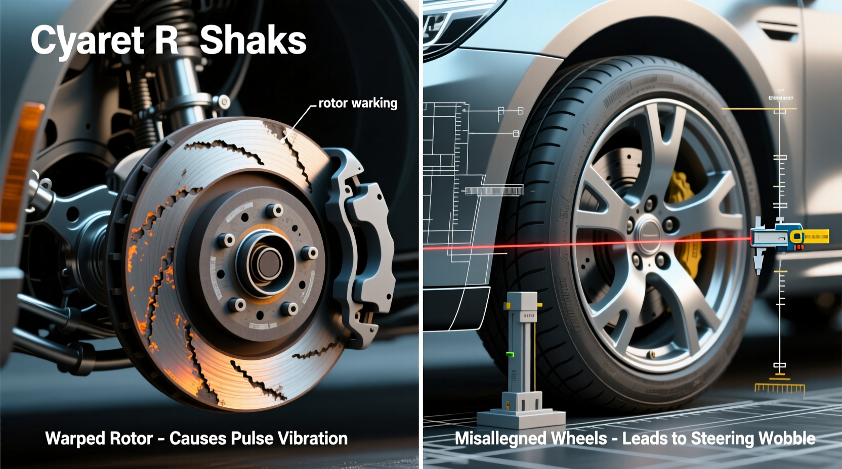 why does my car shake when braking causes rotors vs alignment