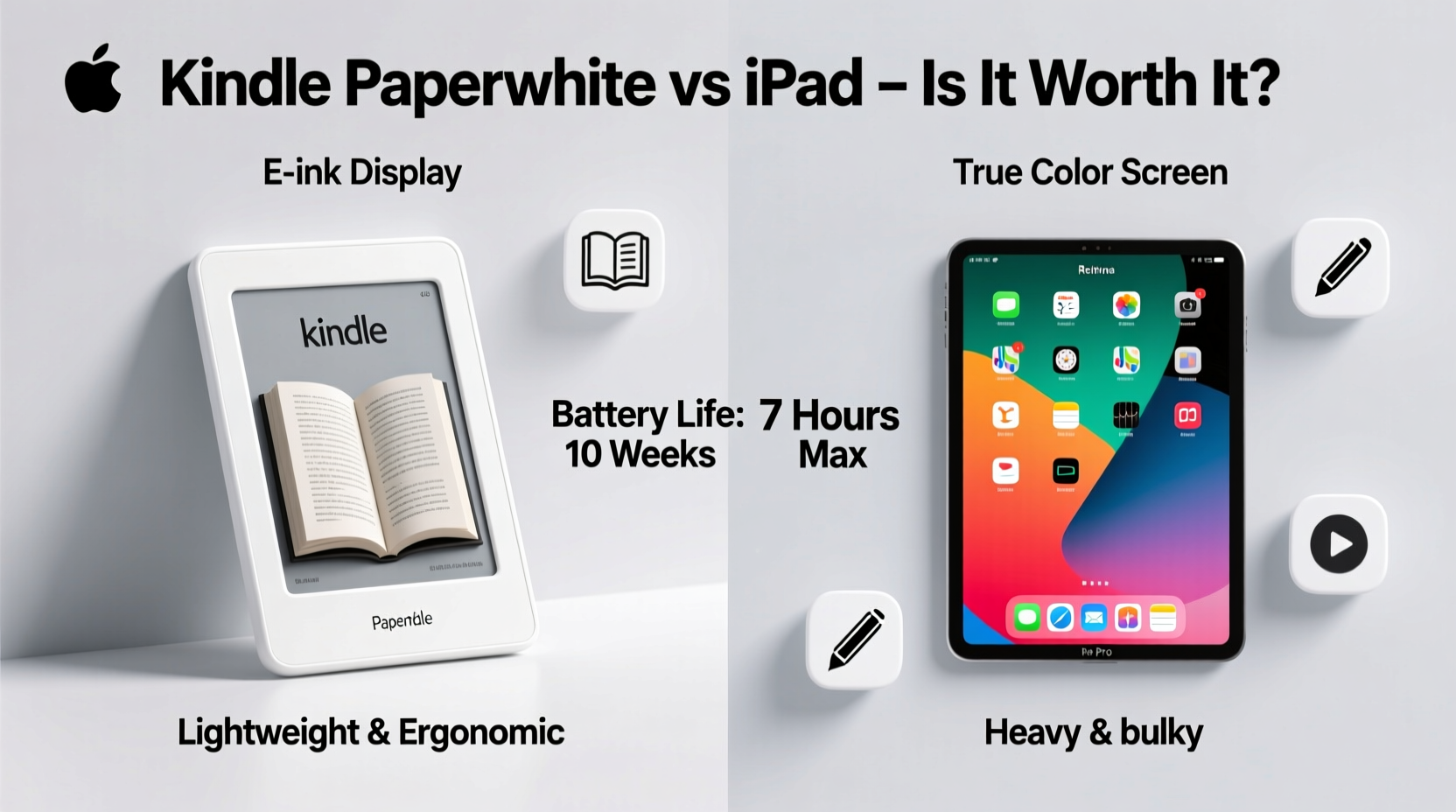 is the kindle paperwhite worth it if you already own an ipad