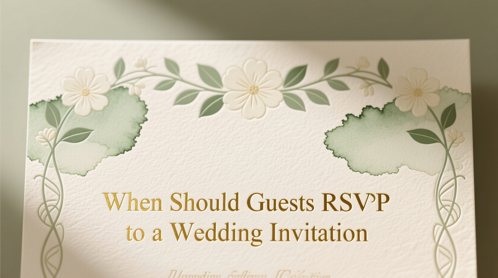 when should people rsvp for a wedding