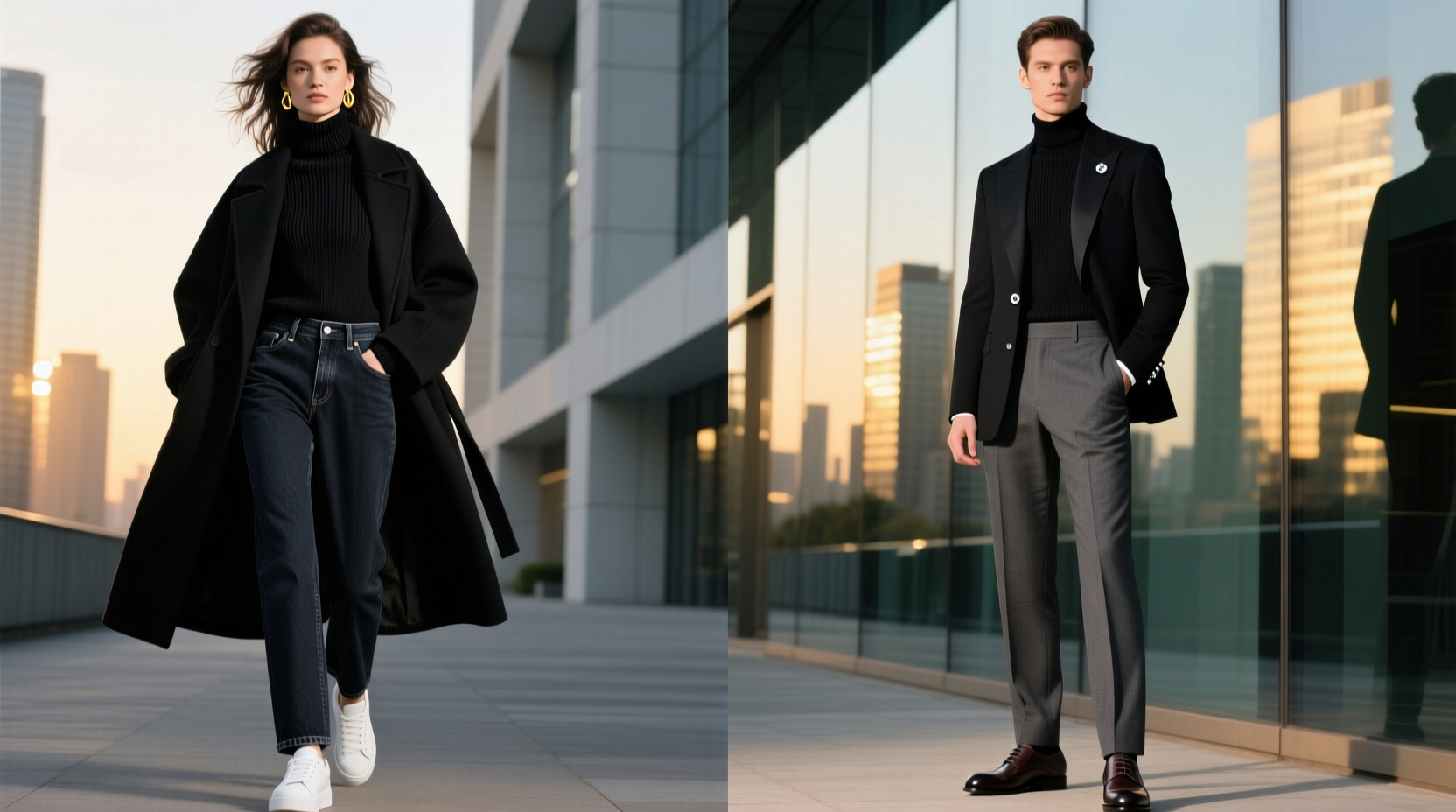 how to style a black turtleneck for both casual and formal events