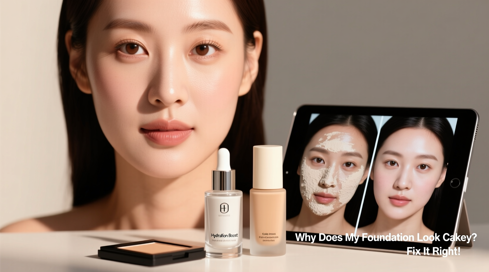 why does my foundation look cakey even with primer application fixes