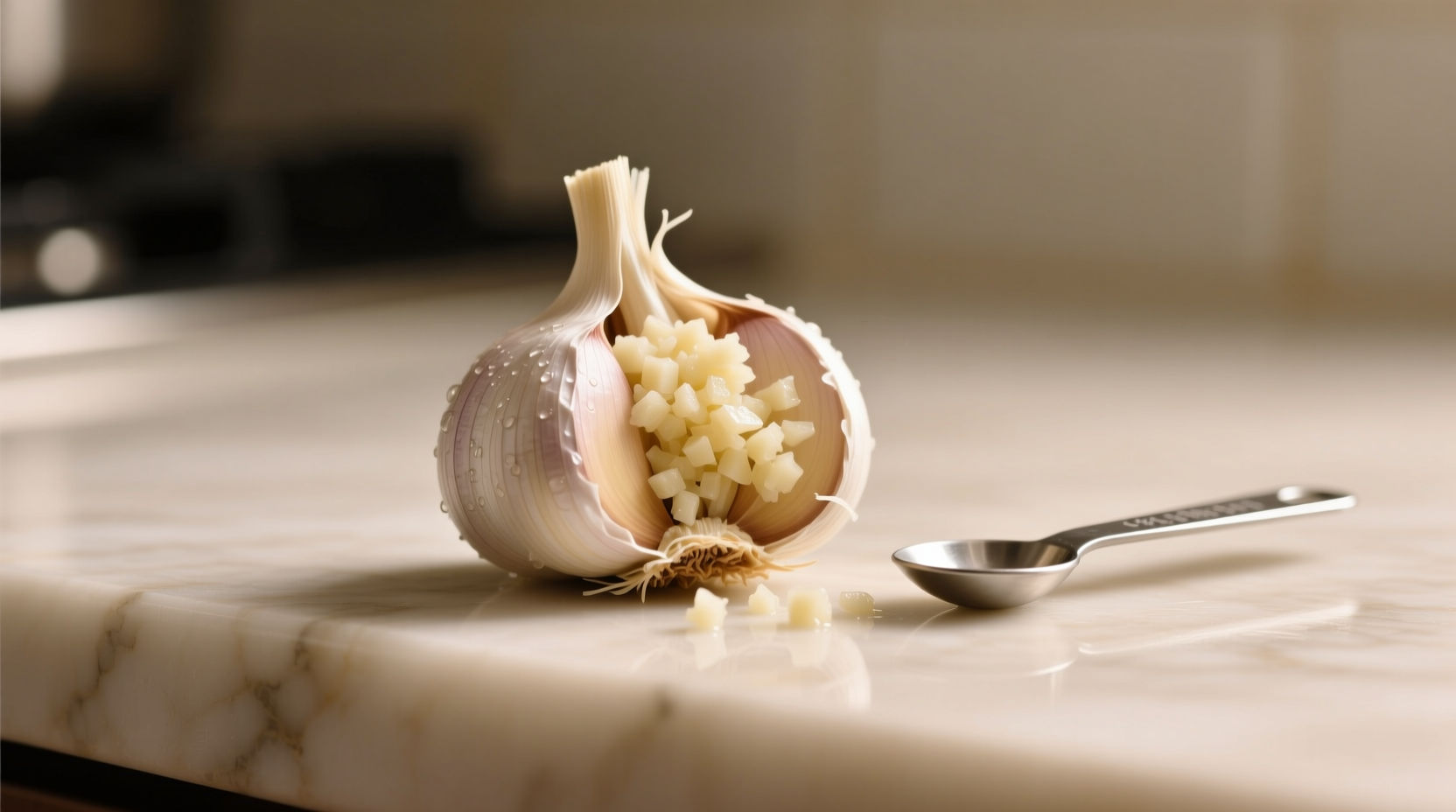 Pantry staples emergency cooking showing common garlic substitutes like powder and flakes with conversion ratios