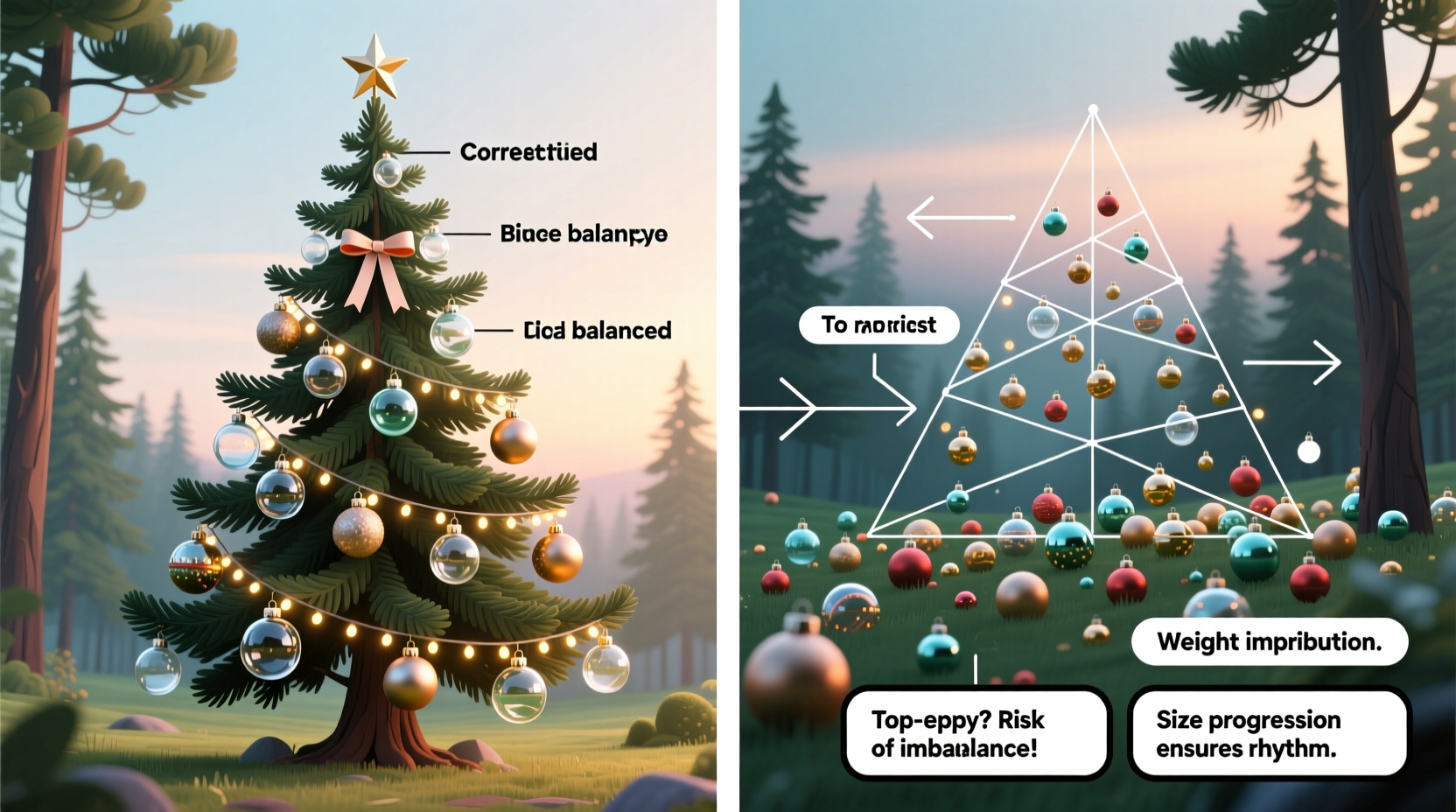 why does the order of placing ornaments matter in tree styling