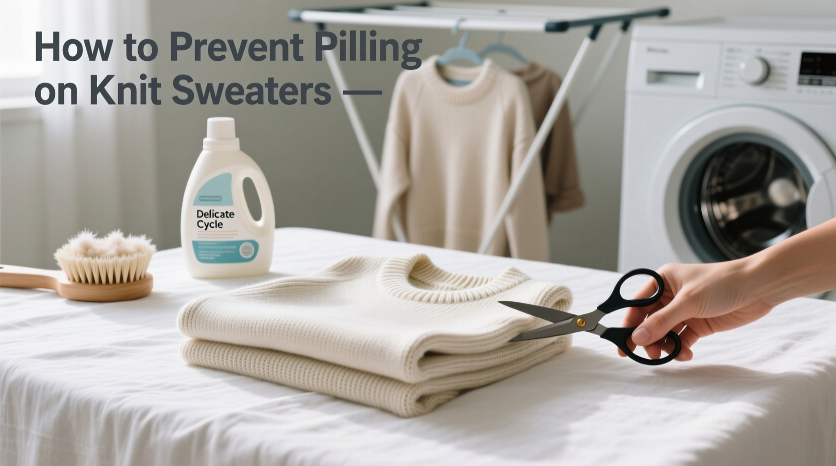 how to prevent pilling on knit sweaters using simple laundry hacks