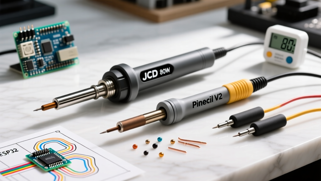 JCD Soldering Iron 80W vs Pinecil V2: 2026 Budget Tool Comparison