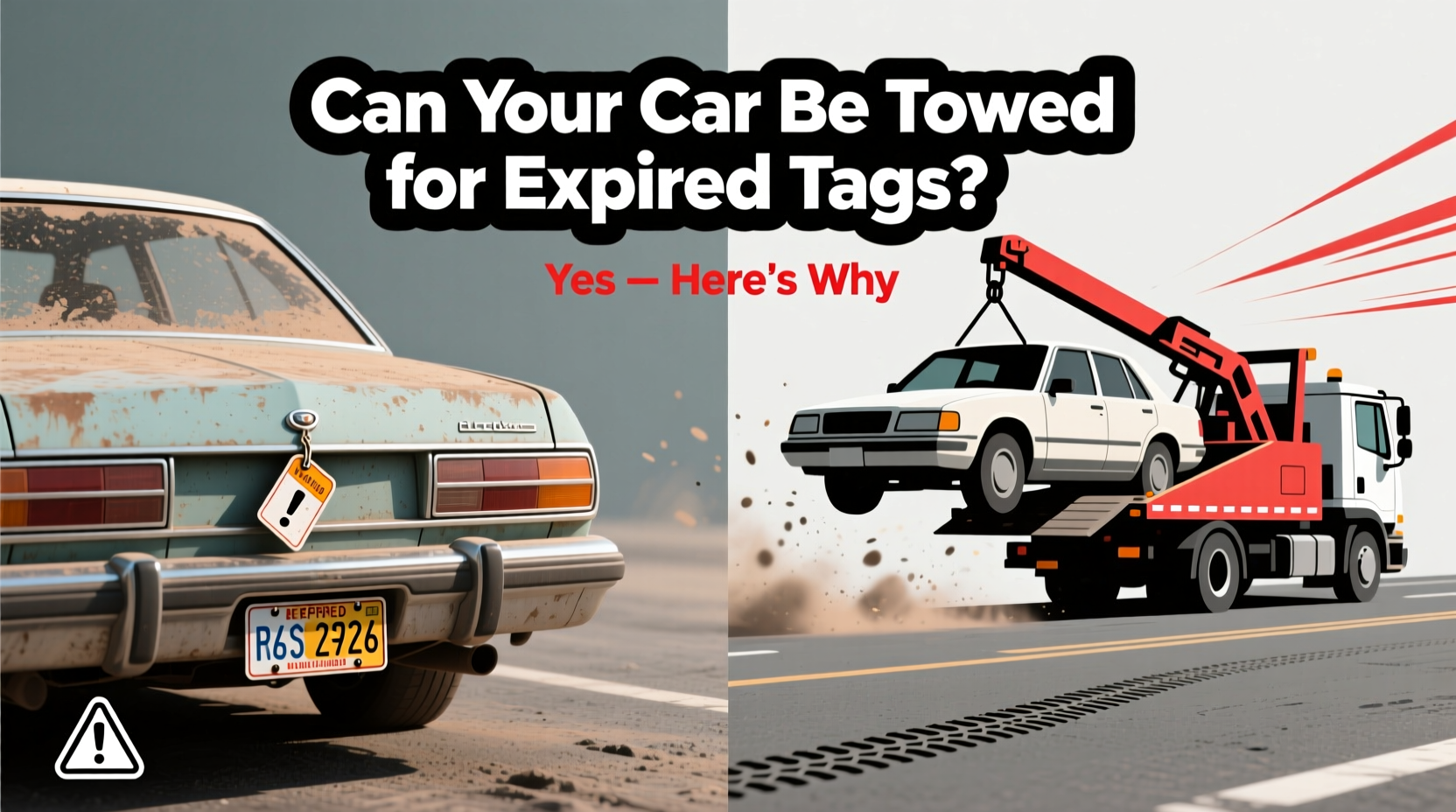 can your car get towed for expired tags