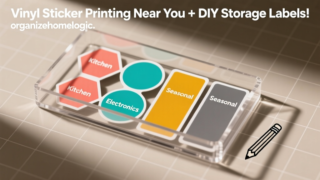 Vinyl Sticker Printing Near You + DIY Storage Labels
